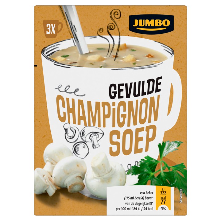 Jumbo Gevulde Champignonsoep 3 Stuks
