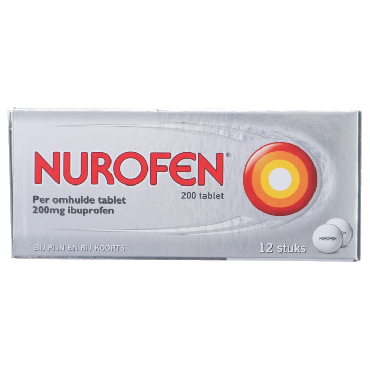 Nurofen Ibuprofen tabletten 200 mg, 12 stuks