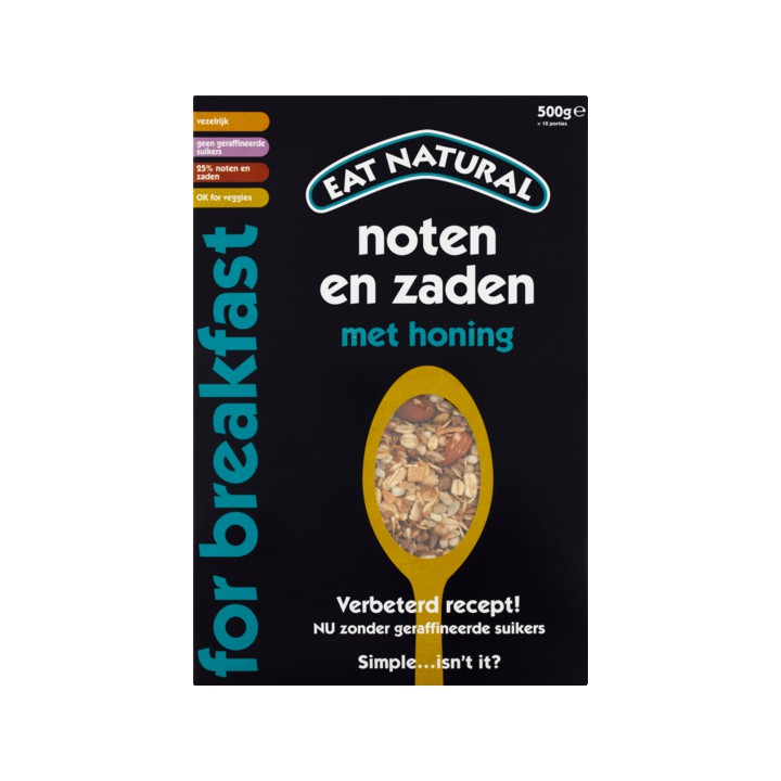 Eat Natural Noten en Zaden met Honing 500g