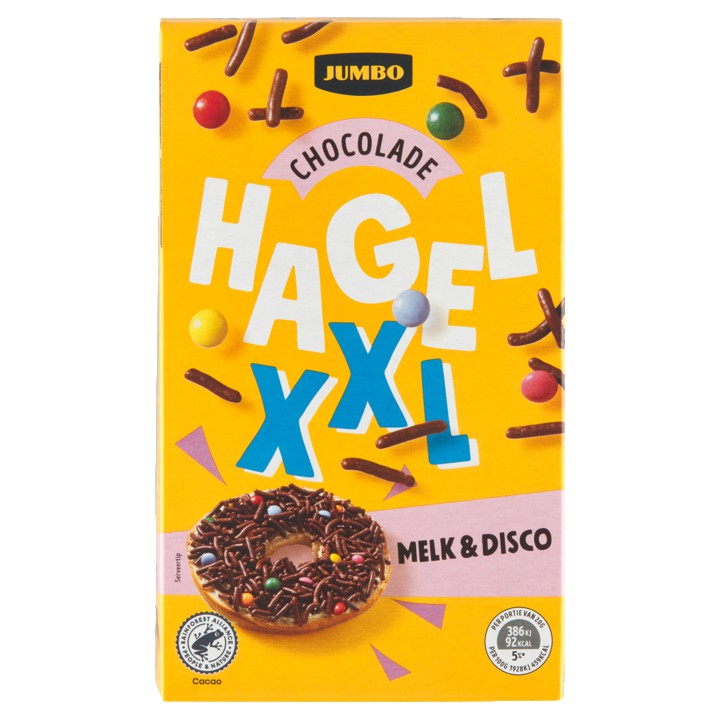 Jumbo Chocolade Hagel XXL Melk &amp;amp; Disco 380g