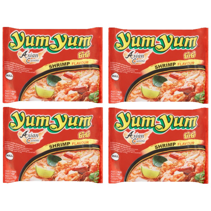 Yum Yum Instant Noedels Garnalensmaak 4 x 60g