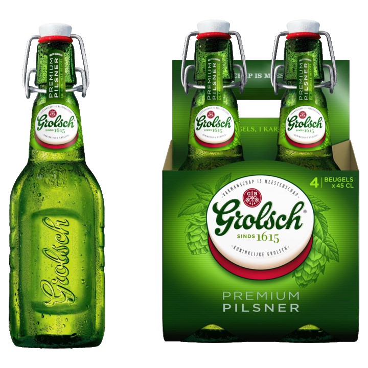 Grolsch - Pils Beugels - Fles 4 x 450ML