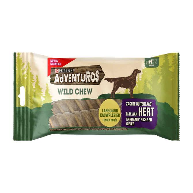 Adventuros Wild Chew Rijk aan Hert Medium 200g