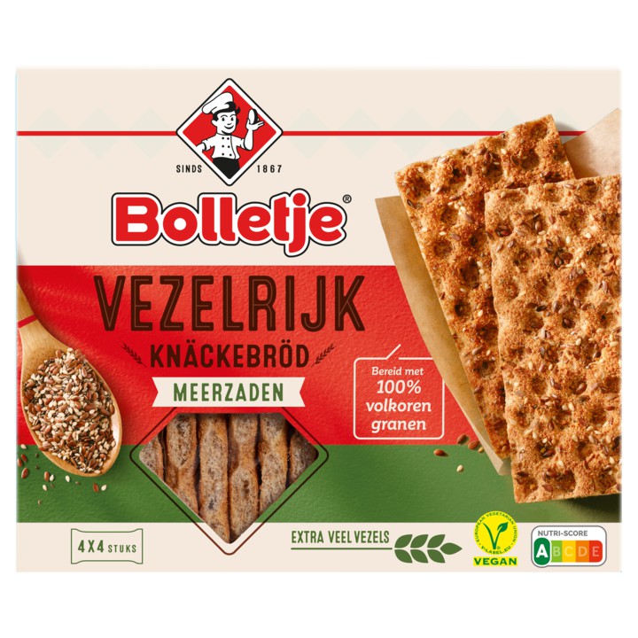 BOLLETJE Knackebrod Vezelrijk Meerzaden 265g