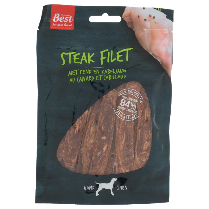 Pets Limited Honden voer Steak fillet Eend 100g