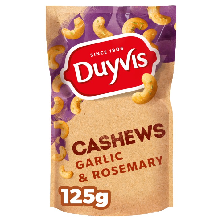 Duyvis Noten Cashews Garlic &amp;amp; Rosemary 125gr