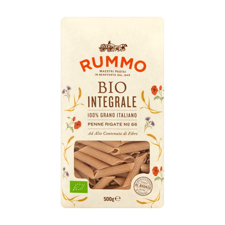 Rummo Volkoren Biologische Penne Rigate N&amp;deg;66 500g