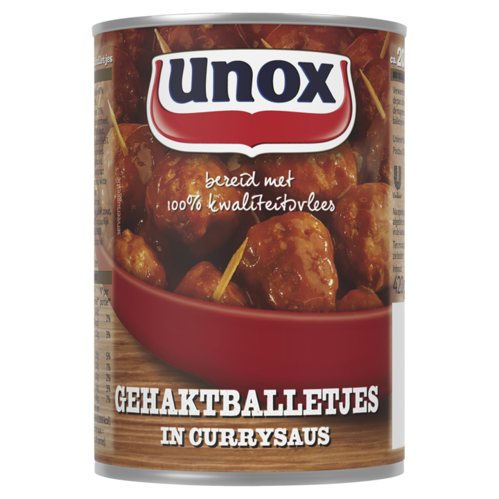 Unox Gehaktballetjes in currysaus