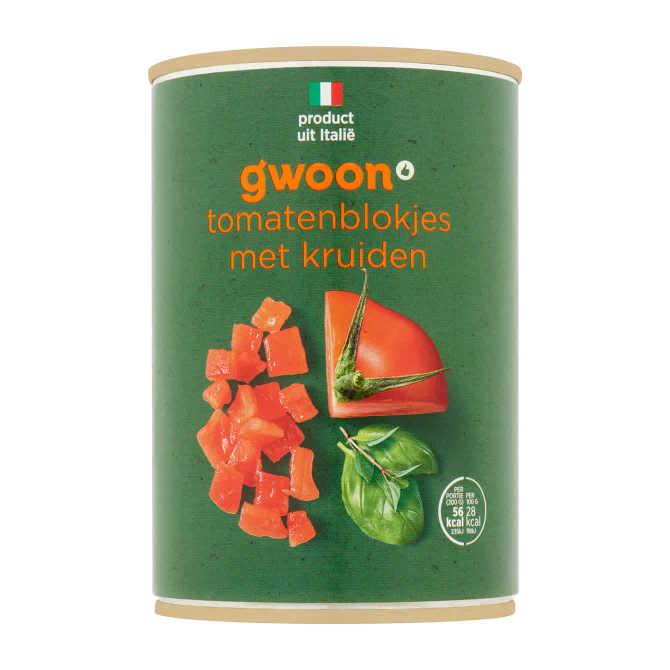 g&#039;woon Tomatenblokjes met kruiden