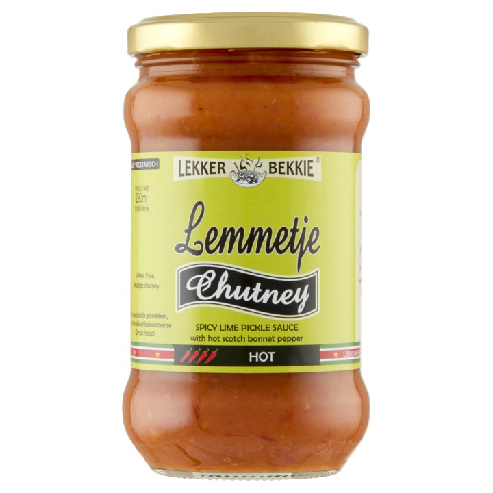 Lekker Bekkie Lemmetje Chutney Hot 290ml