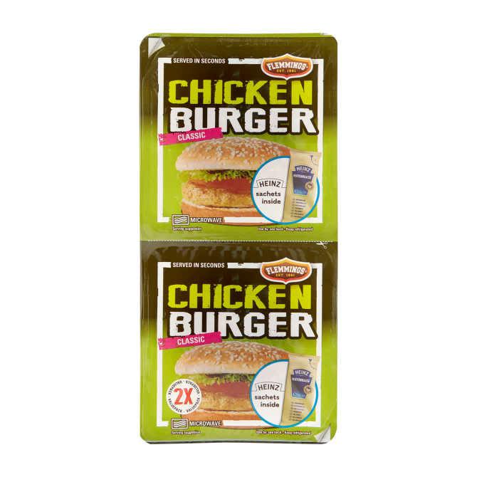 Flemmings Chicken burger classic 2-pack