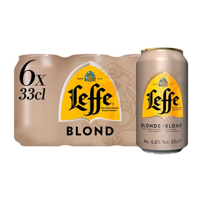 Leffe Blond Belgisch abdijbier blikken