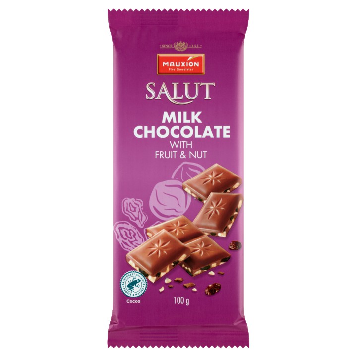 Mauxion Salut Melk Chocolade Fruit &amp;amp; Noten 100g