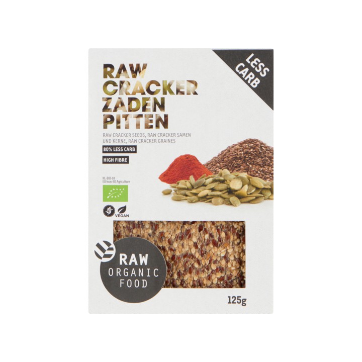 Raw Organic Food Raw Cracker Zaden Pitten 125g