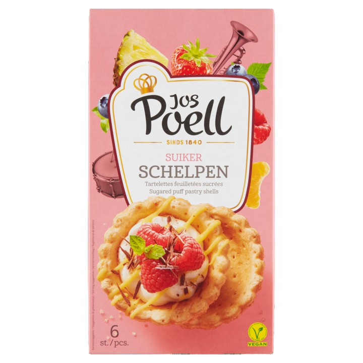 Jos Poell Suiker Schelpen 6 Stuks 100g