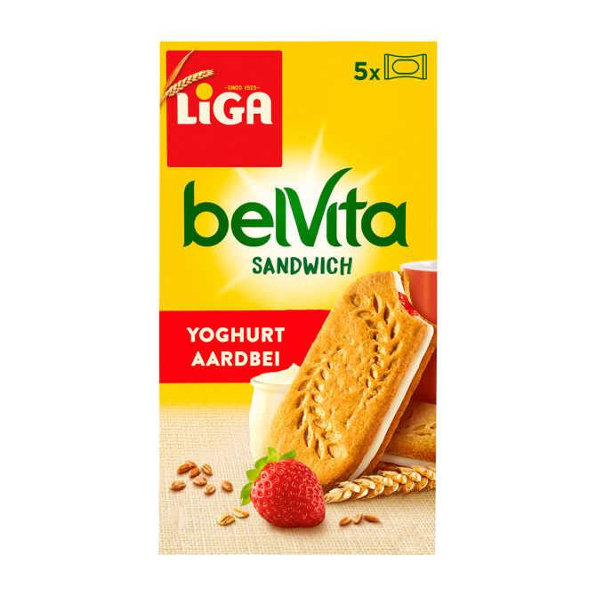 LiGA BelVita Sandwich koekjes Yoghurt Aardbei