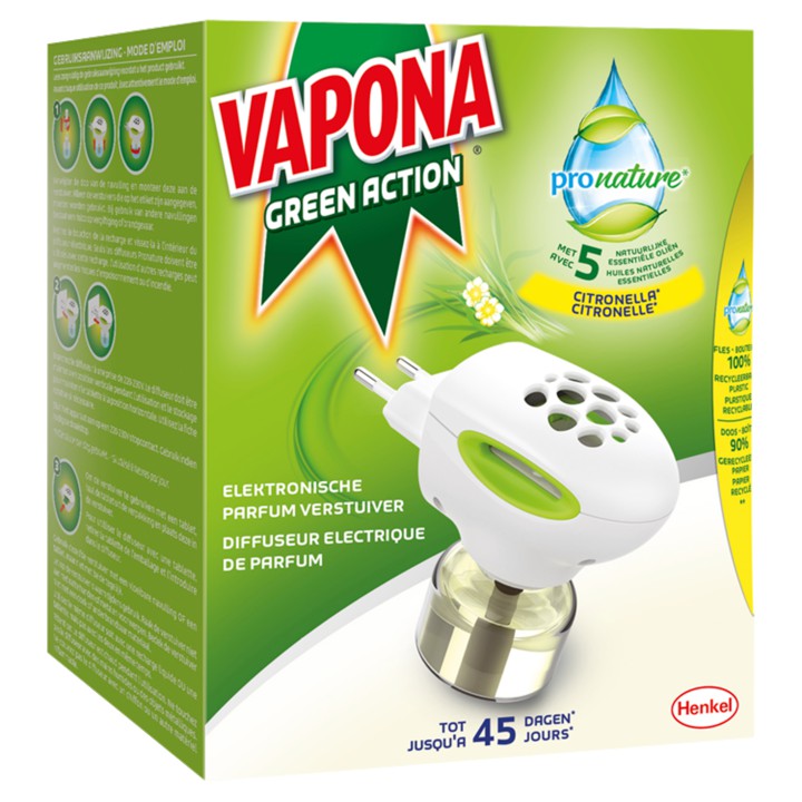 Vapona Green Action Elektronische Geur Verstuiver