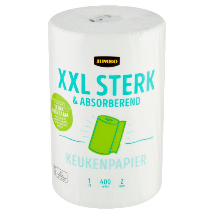 Jumbo XXL Sterk &amp;amp; Absorberend Keukenpapier 2 Lagen 1 Rol