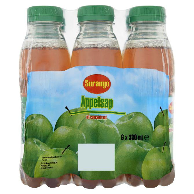 Surango Appelsap flesje 6 x 330 ml