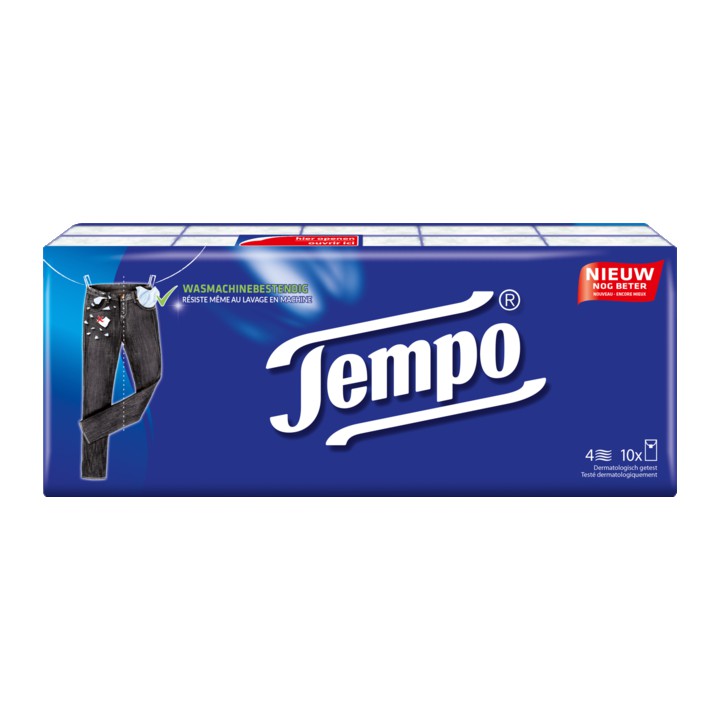 Tempo Original 4-laags Zakdoeken 10 x 10 Stuks