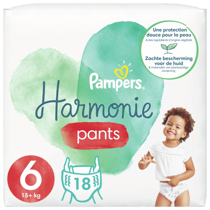 Pampers Harmonie Pants Maat 6, 18 Luierbroekjes, 15kg+