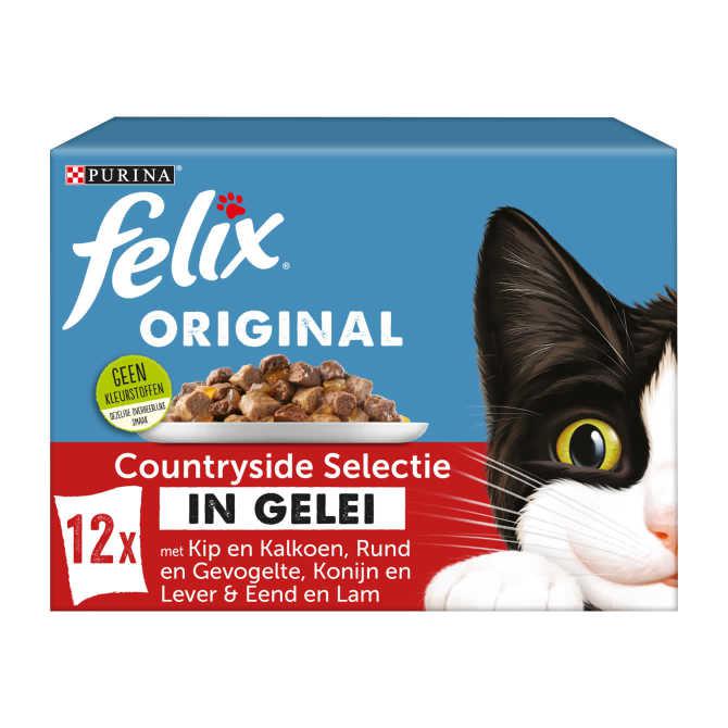 FELIX&amp;reg; Original countryside selectie in gelei kattenvoer 12 x 85g