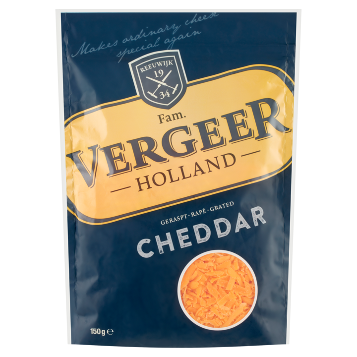 Vergeer Geraspte Cheddar 50+ 150g