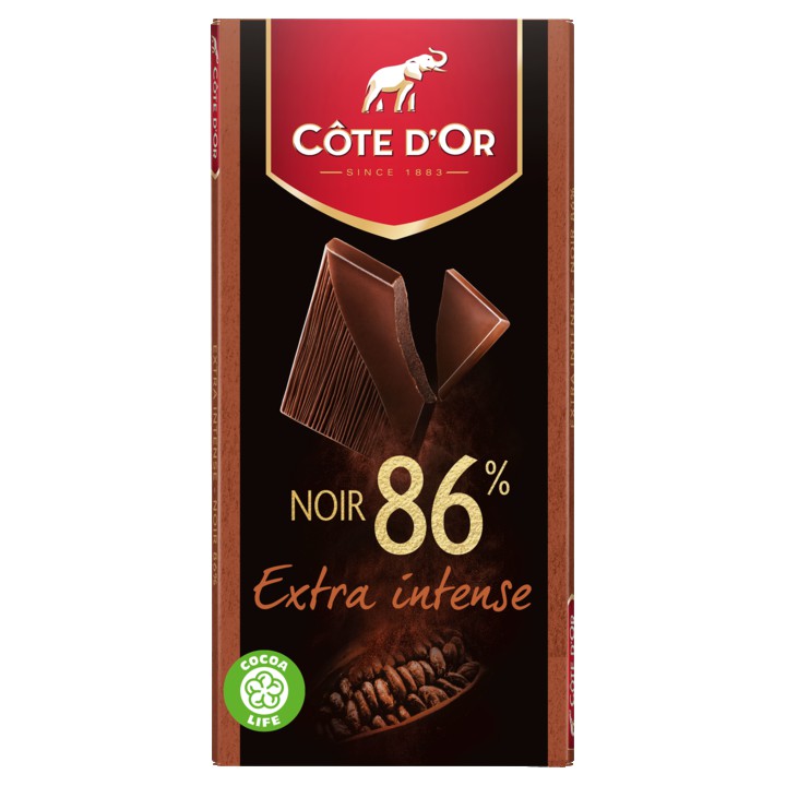 C&amp;ocirc;te d&amp;#x27;Or Chocolade Reep Extra Intense Puur 86% 100g