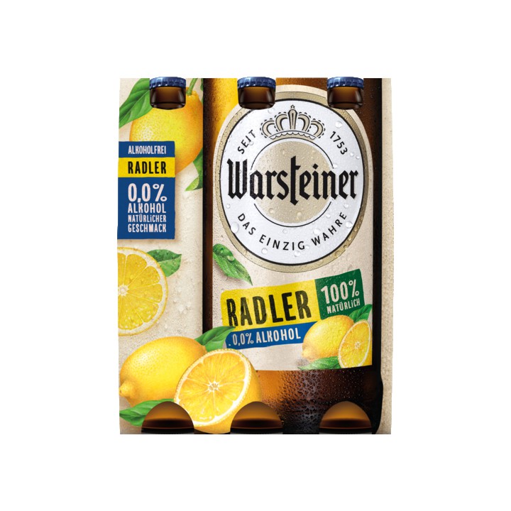 Warsteiner Alcoholvrij Radler Flesen &amp;lt;0,5% - 6 x 330ml