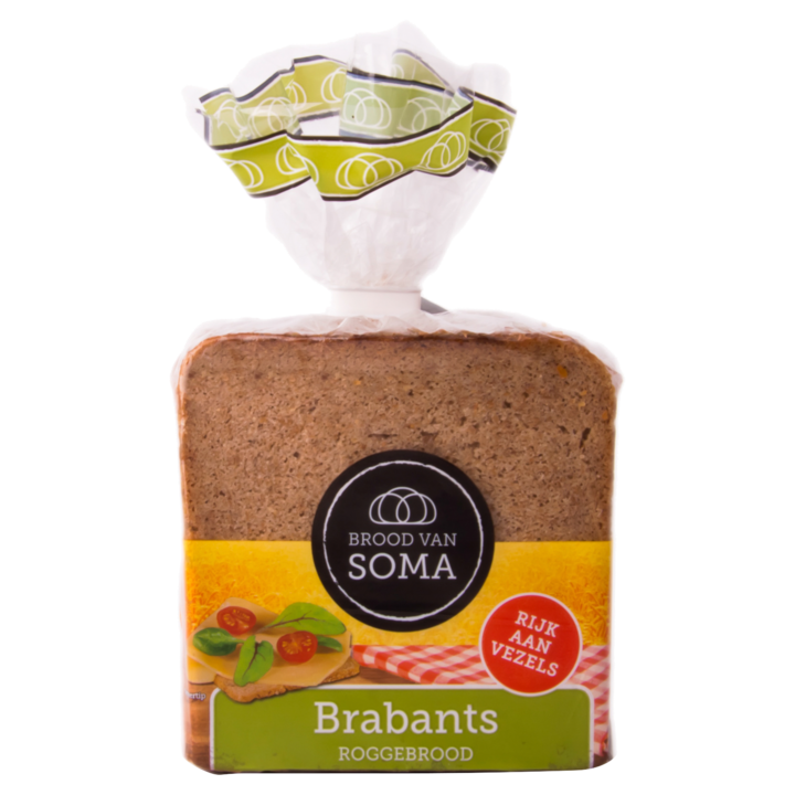 Soma Brabants bruin rogge-tarwebrood 200g