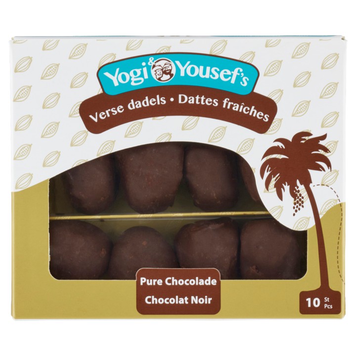 Yogi &amp;amp; Yousef&amp;#x27;s Verse Dadels Pure Chocolade 10 Stuks