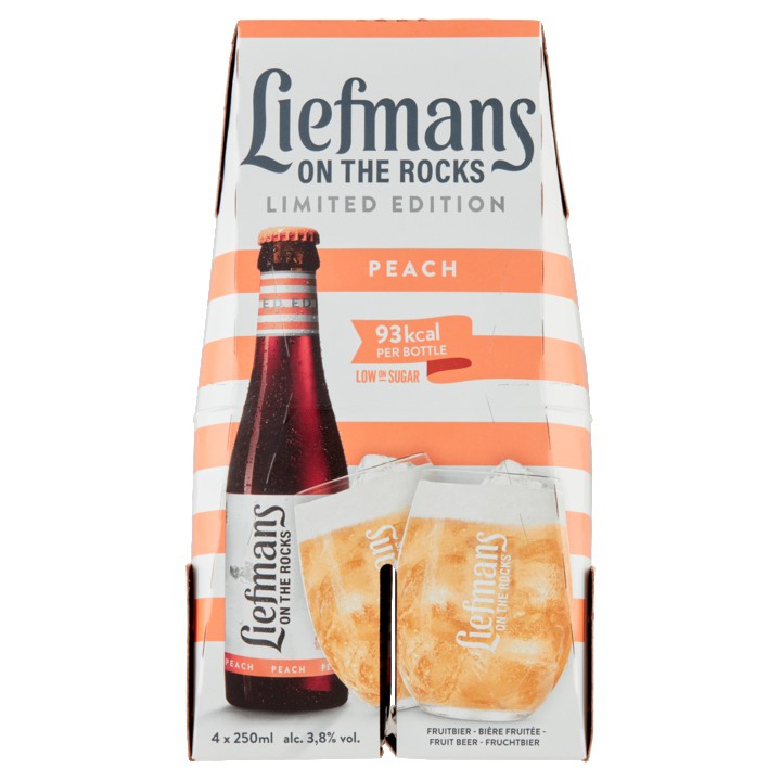 Liefmans Peach on the Rocks Fruitbier Flessen Limited Edition 4 x 250ml