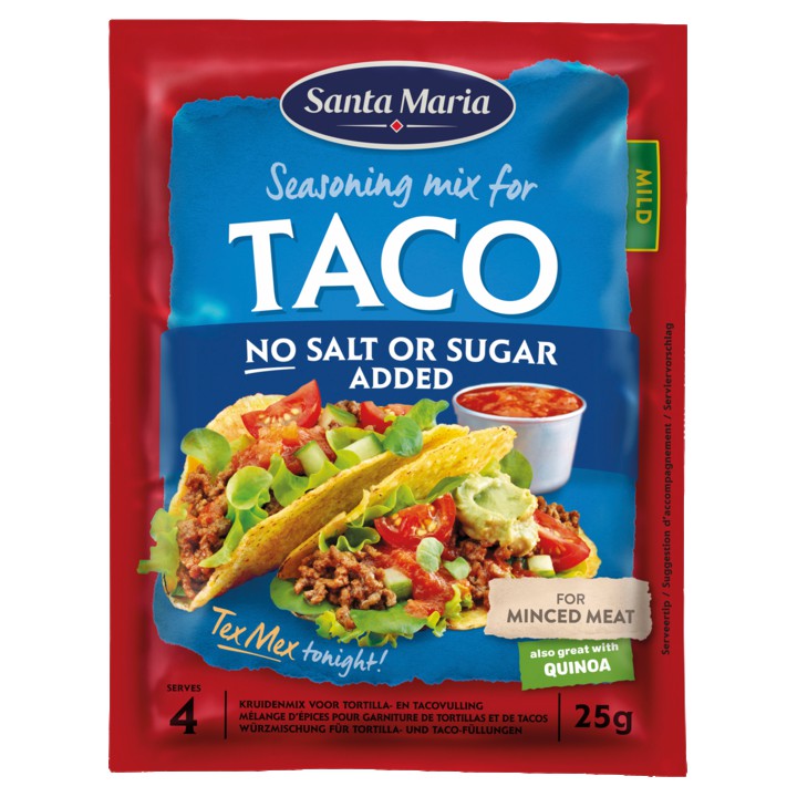 Santa Maria Taco Kruidenmix geen zout toegevoegd 25g