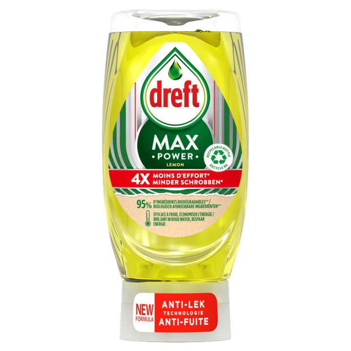 Dreft MaxPower Lemon Vloeibaar Afwasmiddel 370ml