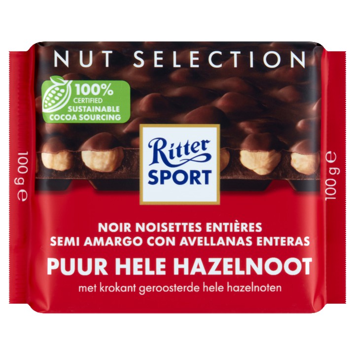 Ritter Sport Puur Hele Hazelnoot 100g