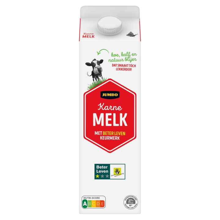 Jumbo Karnemelk met 1 Ster Beter Leven Keurmerk 1L