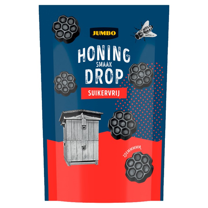 Jumbo Honing Smaak Drop Suikervrij 100g