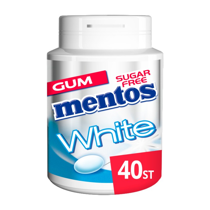 Mentos Gum White Sweet Mint 40 Stuks 60g