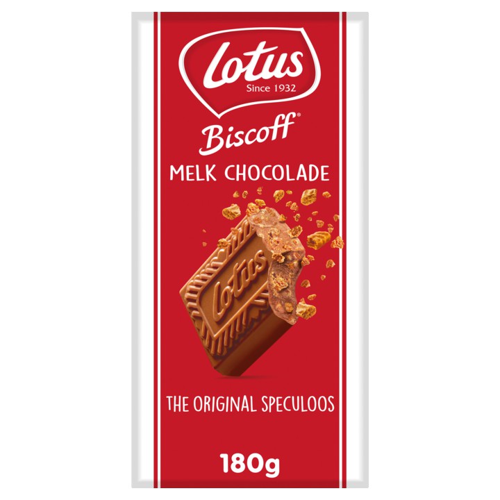 Lotus Biscoff speculoos chocoladereep melk crunchy 180g