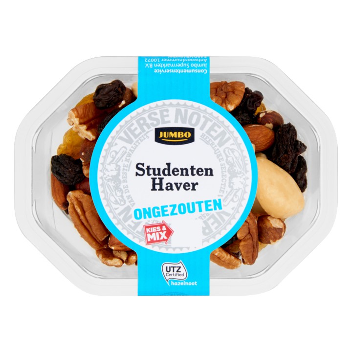 Jumbo Ongezouten Studenten Haver 250g