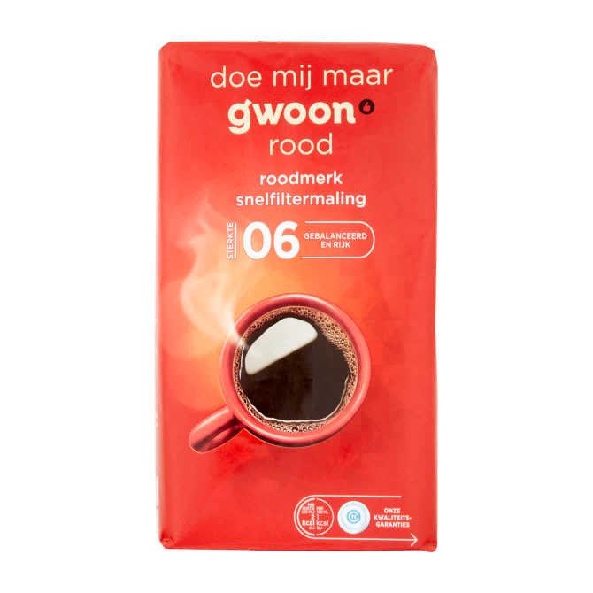 g&#039;woon Snelfilter koffie rood