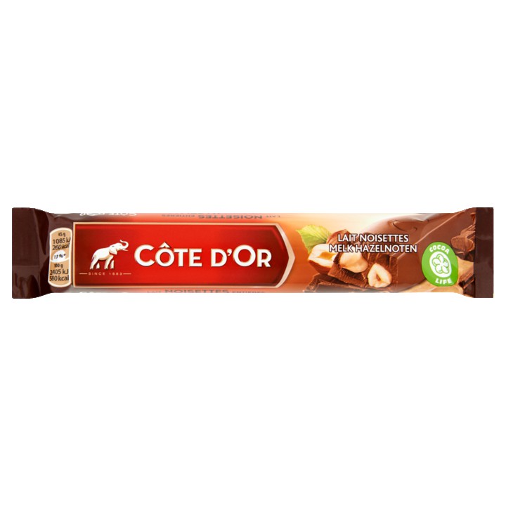 C&amp;ocirc;te d&amp;#x27;Or chocolade reep Melk Hazelnoten 45g