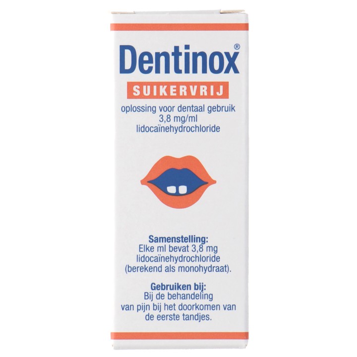 Dentinox Suikervrij oplossing, 9 ml (3,8 mg/ml)