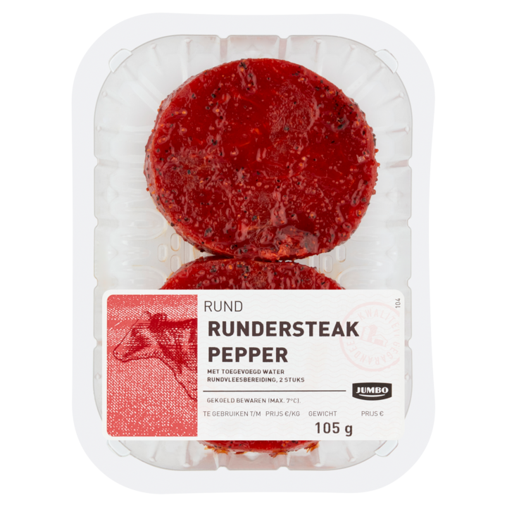 Jumbo Rundersteak Pepper 2 Stuks