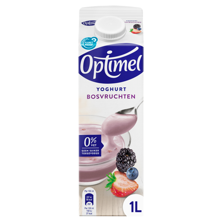 Optimel Magere yoghurt bosvruchten 0% vet 1L