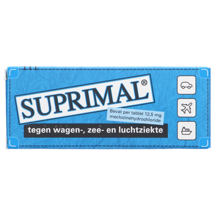 Suprimal Tabletten tegen misselijkheid 12,5 mg, 10 stuks