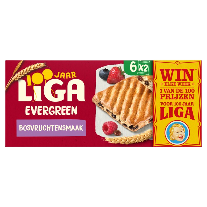 LiGA Evergreen koekjes Bosvruchten 12 Stuks 250g