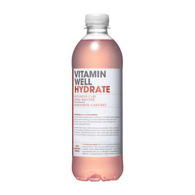 Vitamin Well hydrate rabarber &amp; aardbei smaak