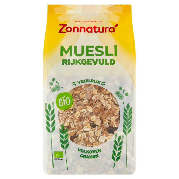 Zonnatura Muesli Rijkgevuld Bio 500g