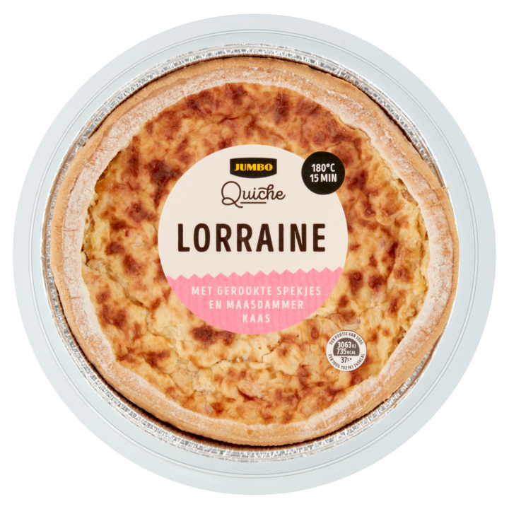 Jumbo Quiche Lorraine met Gerookte Spekjes en Maasdammer Kaas 300g